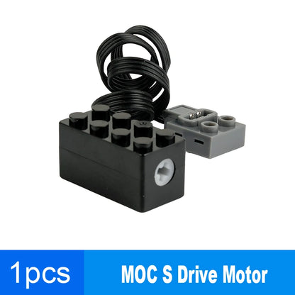 MOC S Drive Motor Speed Motor Support Forward Reverse Slow Speed Torque with Legoeds-Compatible Building Blocks Power Functions