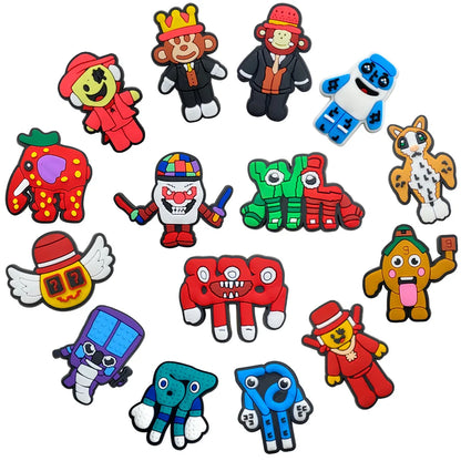 15-100pcs Steal Catch the Brainrot Series for Shoe Charms PVC DIY Shoe Accessories for Classic Clog Shoe Decoration Kids Gifts