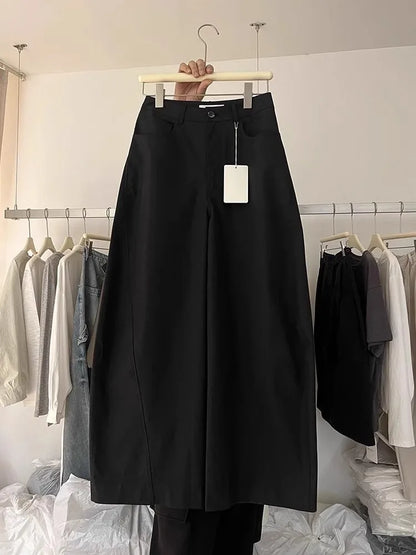 Korean Style Casual Pants Women's Summer New Large Size Fat MM Loose Hip Covering Slimming Wide Leg Long Pants