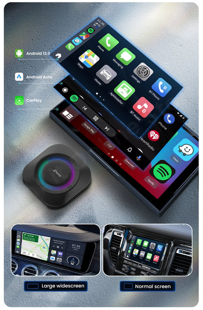 Carlinkit S2 Android 13 Tv Box SM6115 8 Core Carplay Wireless Android auto Support Youtube Netfilx IPTV Spotify Physical Switch