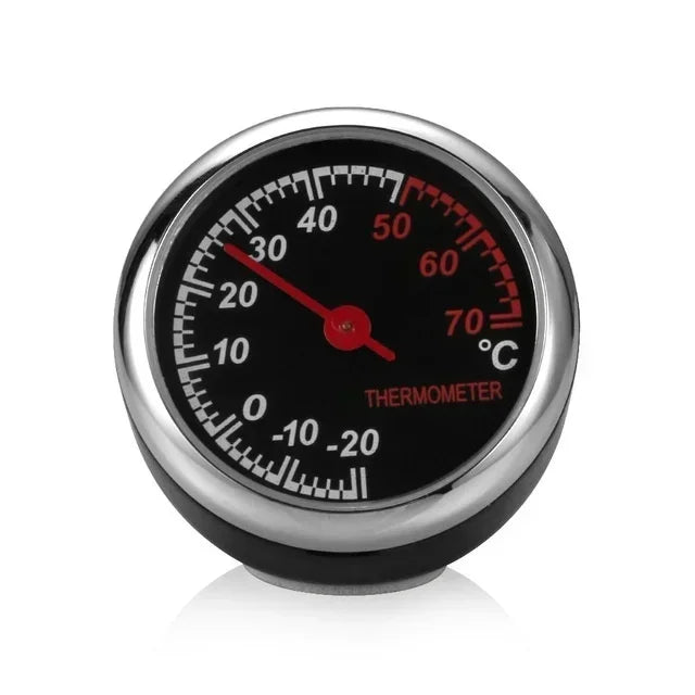 Mini Car Thermometer & Hygrometer, Creative Interior Ornament, Practical Beautiful Self-adhesive Decor, 1/2PCS Car Accessories