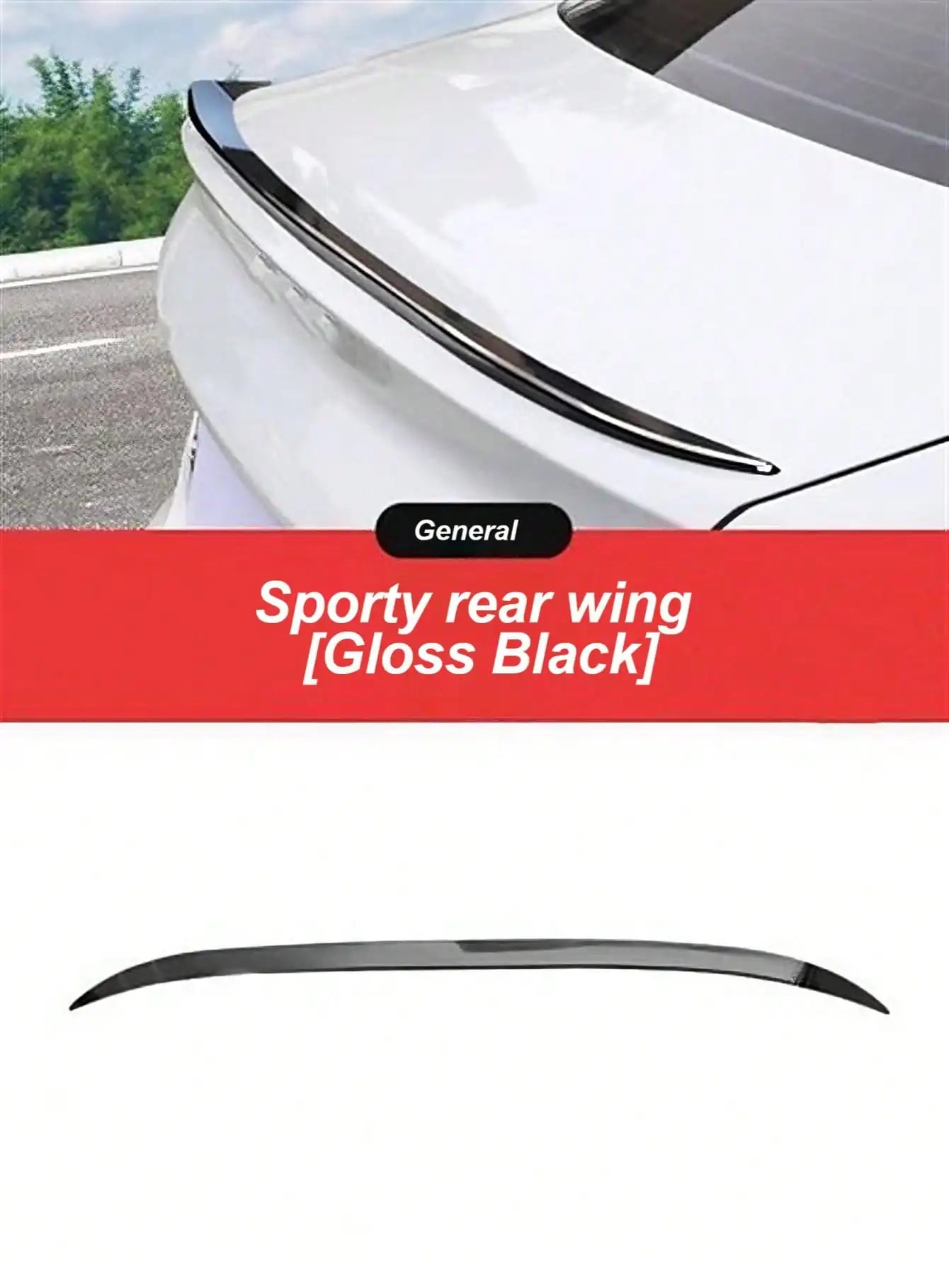 Universal Car Spoiler - DIY Trunk Spoiler Wing, Suitable for Sedans/Hatchbacks/SUVs, Stylish Car Upgrade
