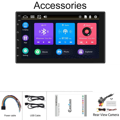 Double 2 Din Car Stereo 7 inch Automotive Multimedia Player Radio Android Auto Carplay Screen Navigation 2Din Wince System