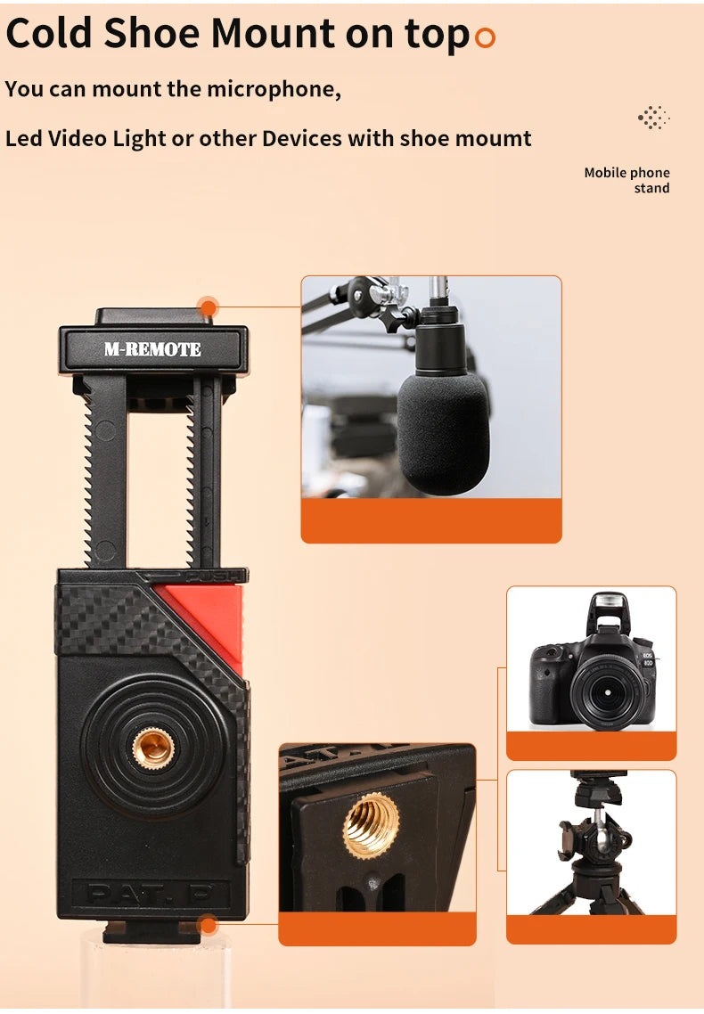 2M Portable Universal Tripod Aluminum Alloy Lamp Holder for 1/4 screw Fill Light Lightweight Camera Action Camera