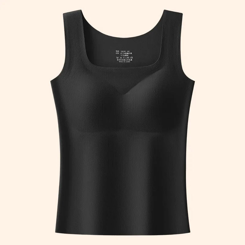 M-2XL For 40-75kg German Velvet Thermal Tank Top Women With Chest Pad Autumn and Winter Thickened Seamless Underwear