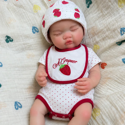 Open Mouth 18 Inches Sleeping bebê reborn de silicone sólido Girl Doll With Painted & Unpainted Skin Soft Washable Reborn Doll