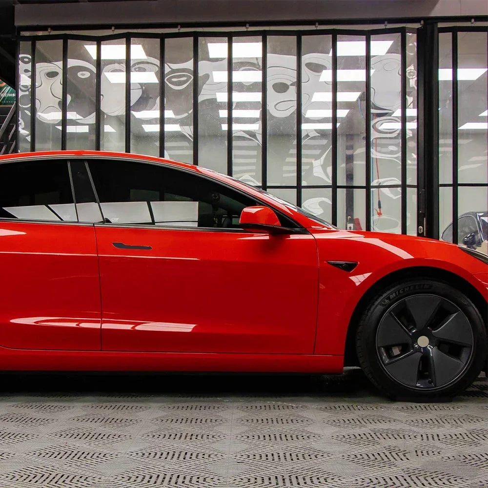 High Gloss Glossy Red Wrap Vinyl Film Car Whole Body DIY PVC Color Change Sticker Protective Cover Decal Auto Tuning Accessories