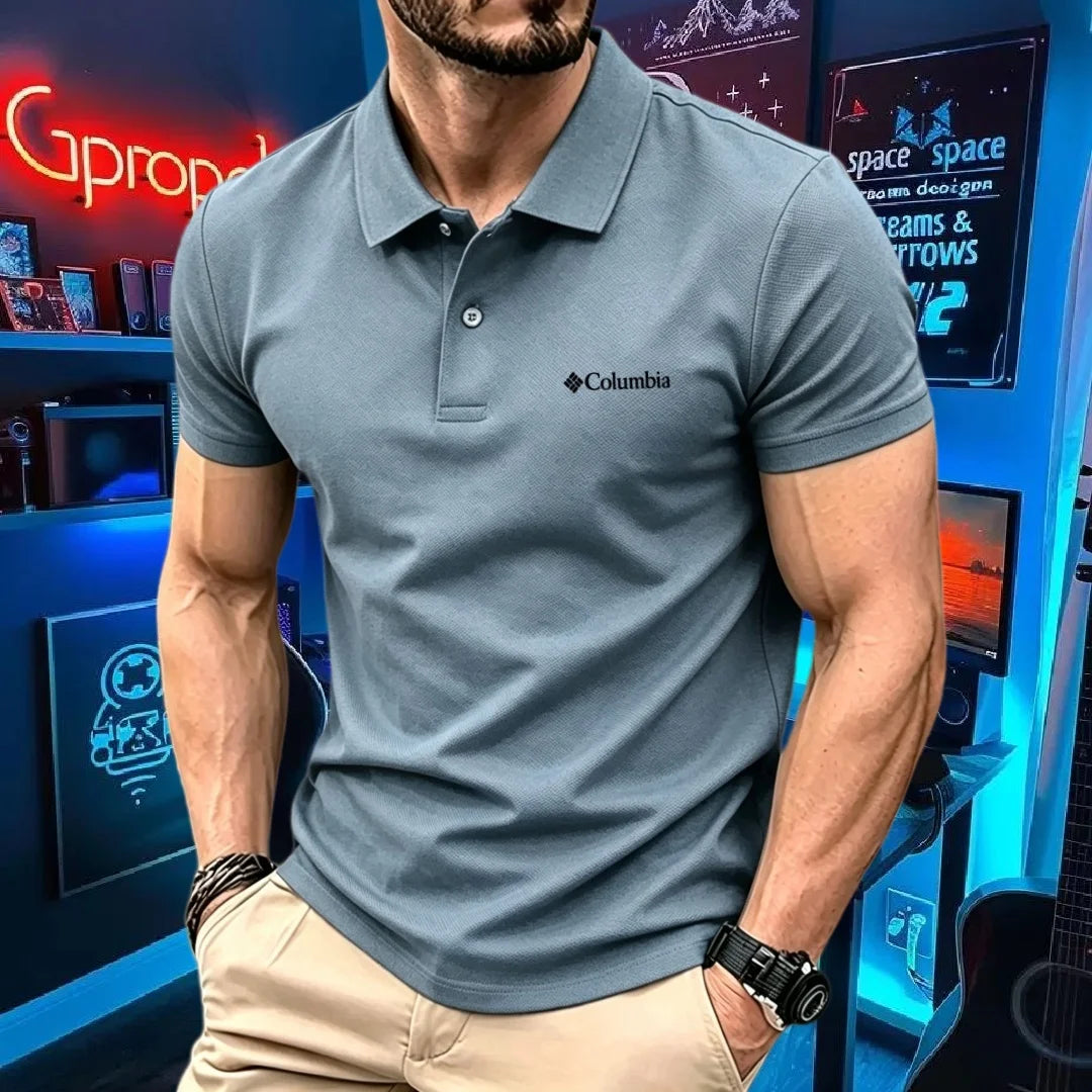 100% pure cotton 2026high-end brand men's short sleeve polo shirt summer fashion luxury logo embroidered golf top casual T-shirt