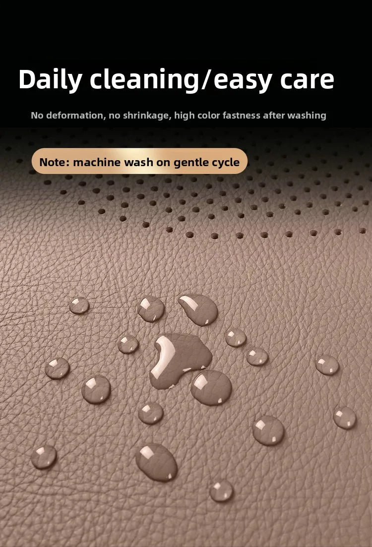 High Quality Nappa Leather Universal Car Seat Full Cover Breathable Luxury SUV Car Protection Perforated Leather Seat Full Cover