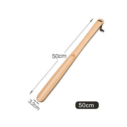 50CM 38CM 28CM Durable Professional Wooden Shoe Horn Flexible Long Handle Shoehorn Useful Shoe Lifter Shoe Spoon Home Tools