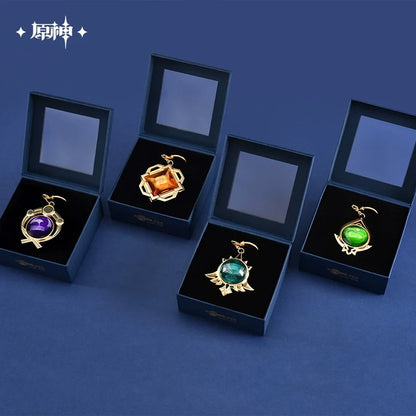 Sunsyea Genshin Impact Official Merch miHoYo Original Authentic Eyes of God Keychain Mondstadt Liyue Inazuma