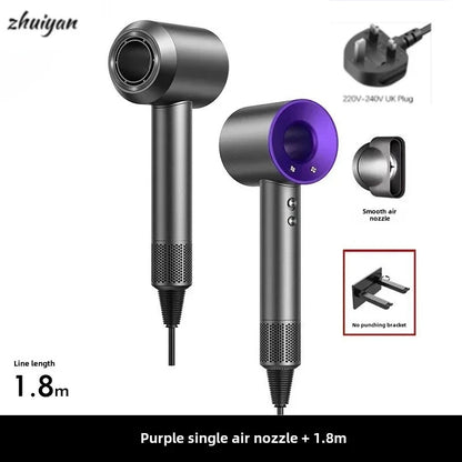 2026 Home Travel Professional Leafless Wall-mounted Hair Dryer Negative Ion with Air Collecting Scattering Nozzle Salon Tool