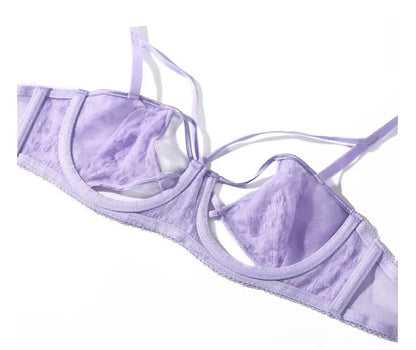 New Arrival French Style Lace Bra Set Female Push Up Underwire Thin Cup Anti Sagging Comfort Lingerie Suit For Everyday Wear Set