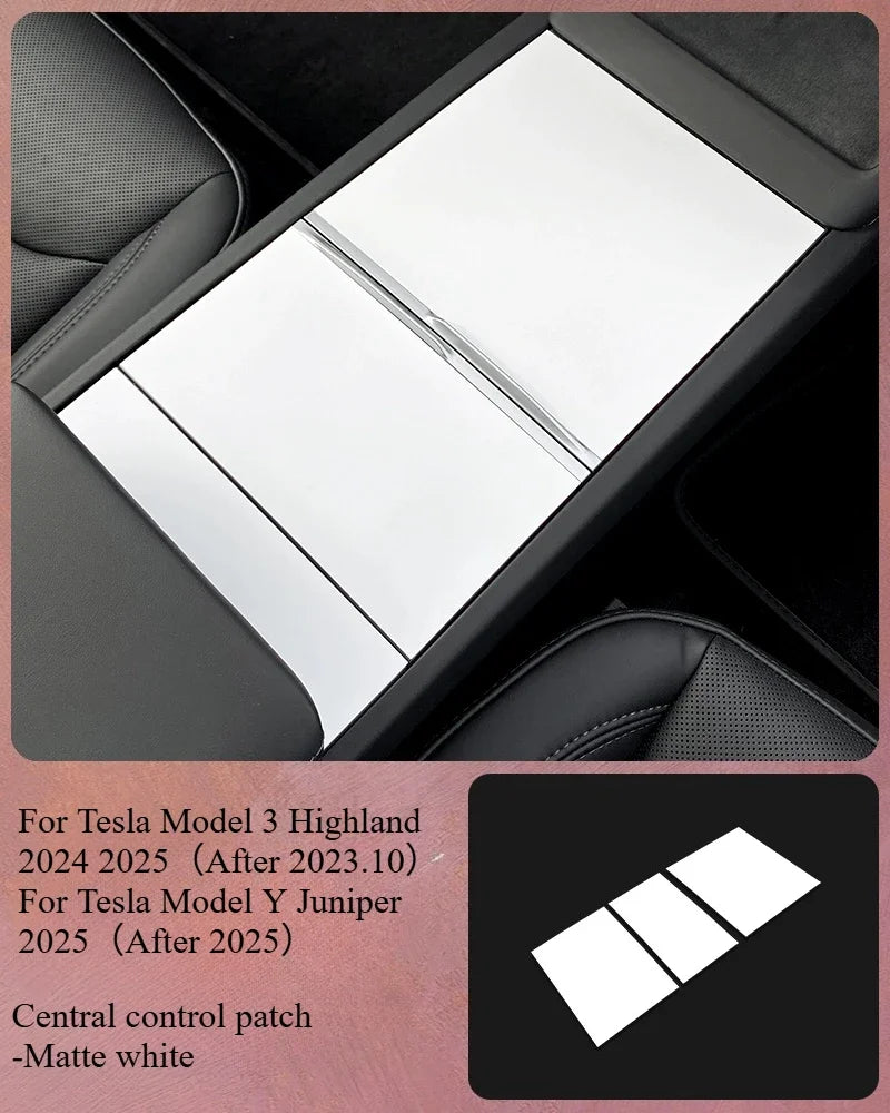 For Tesla Model Y Juniper 2025 White Interior Accessories Center Control Armrest Box Organizer Storage Box Cup Holder New Model3