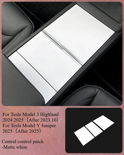 For Tesla Model Y Juniper 2025 White Interior Accessories Center Control Armrest Box Organizer Storage Box Cup Holder New Model3