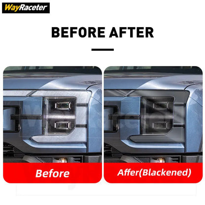 Car Headlight Protective Film Transparent Smoked Black TPU Sticker For BYD Shark 6 2025 2026 Off Road 4X4 Exterior Accessories