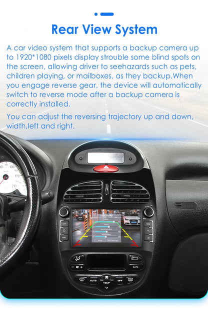 Android 14 Car radio for PEUGEOT 206 206CC 206SW 2000-2005 2006 2007 2008 Multimedia player GPS navi Video 7862 2din Autoradio