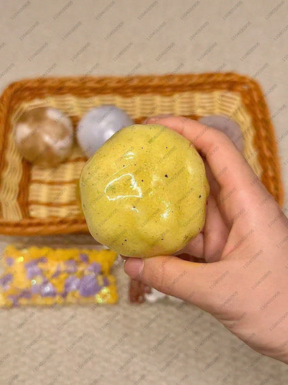 Food-Shaped Crunchy Stress Ball Blocks Filled Squishy Toys Non-Bounce Squeeze Ball ASMR Anti Stress Fidget Toys for Kids &Adults