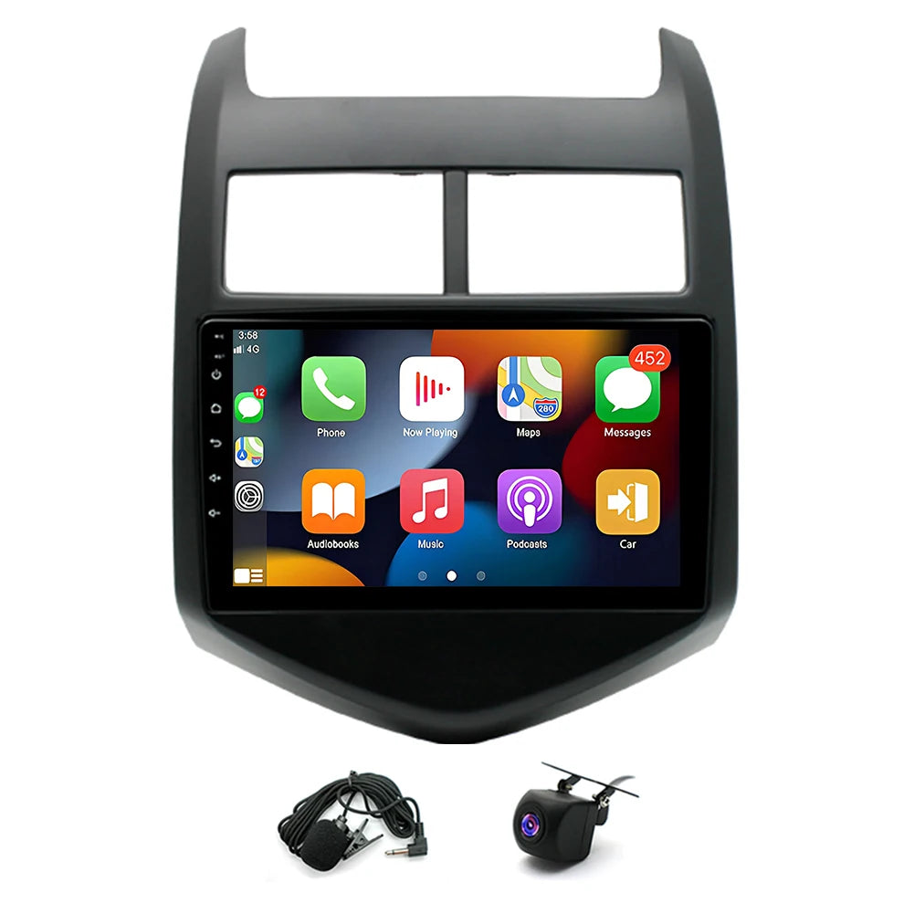 Android 14 car navigation 9-inch built-in Carplay + Android auto / 4 + 64G + AHD camera + microphone For 2011-2016 Holden Barina
