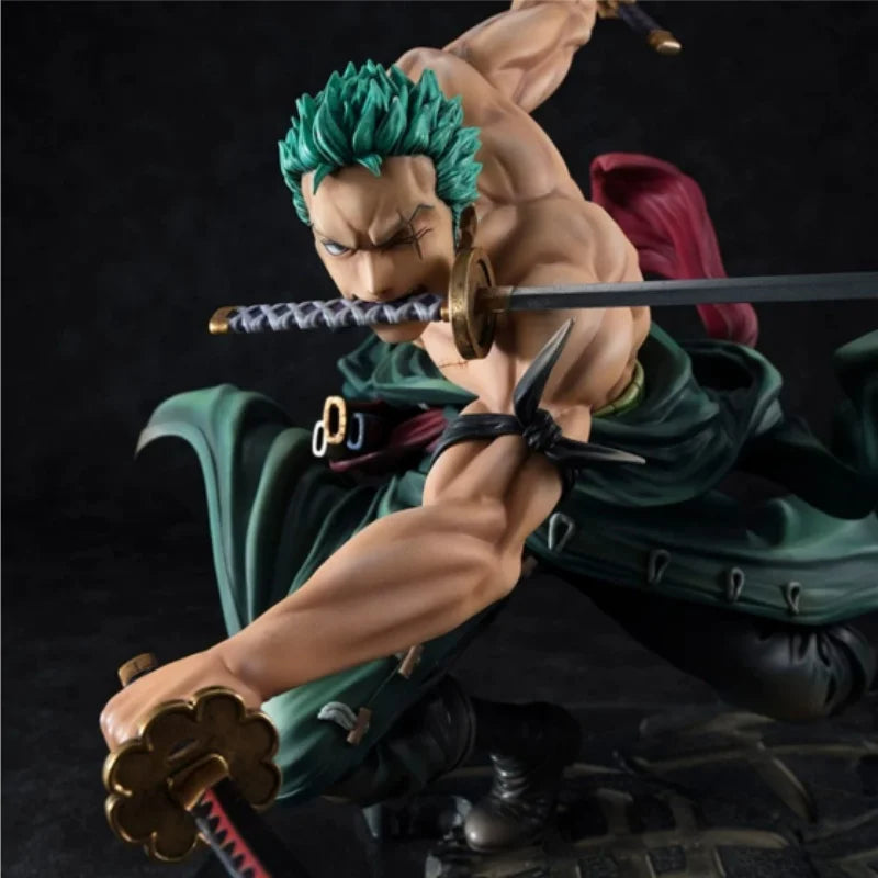 Zoro Figurine One Piece Three Thousand Worlds Anime Figurine Model Decoration Peripheral Trendy Toy Three-Sword Style Ashura