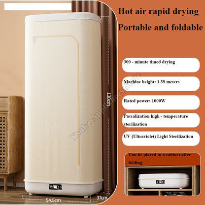 Clothes Dryer New Portable Folding For Dormitory  Suitcase And Clothes Drying Machine