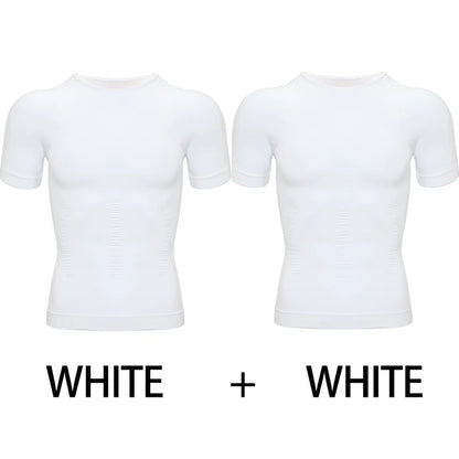 1/2 PCS Men Body Shaper T-Shirt Slimming Shapewear Corrective Posture Belly Control Compression Man Modeling Underwear Corset