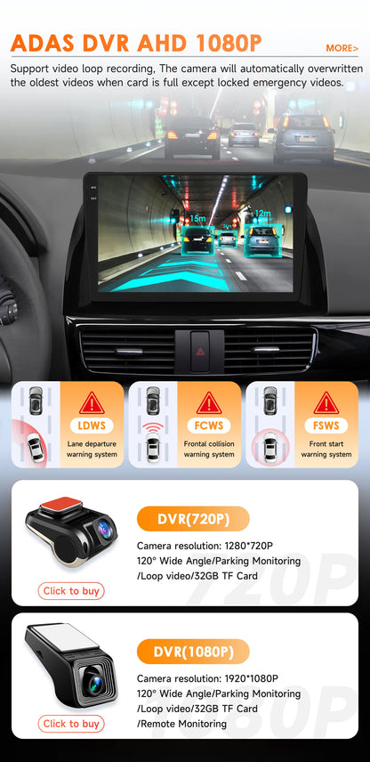 Hizpo 10.1" Eelectronic Devices Car Radio For Mazda CX-5 2012 2013 2014 2015 GPS Navigation Head Unit  6115 RDS Wireless CarPlay