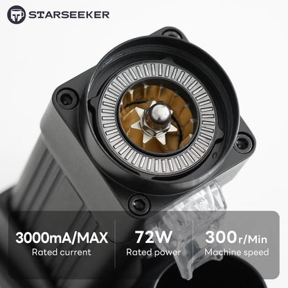 STARSEEKER E55Pro Electric Coffee Grinder 55MM Espresso Cone burr Stepless Fineness Adjustment Cold Brew Bean Grinder Black