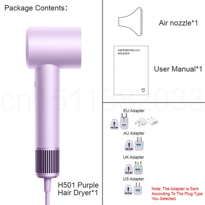 MIJIA High Speed Hair Dryer,110,000RPM Fast Dry,4 Temps & 2 Speeds,1600W Professional Ionic Blow Dryers,CN Version