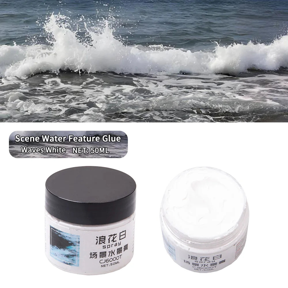 Landscaping Waterscape Paste Rivers/Oceans/Lakes/Static Simulated Water Effect Cream Scene Diy Modeling Making for Dioramas 50ml