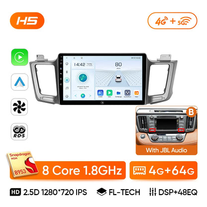 Ainavi Car Radio For Toyota RAV4 2012 2013 2015 2016 2017 2018 2019 XA40 Carplay Android Auto Car Multimedia HDMI DSP 48EQ 2 DIN