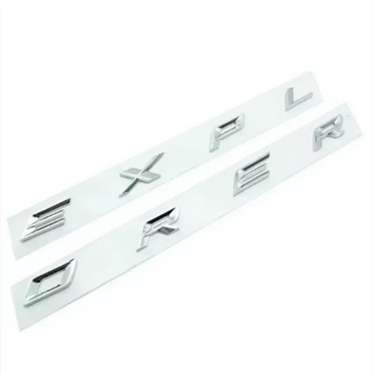 3D ABS Chrome Black Letters Explorer Logo Car Front Hood Emblem Bonnet Badge Sticker For Explorer 2011-2021