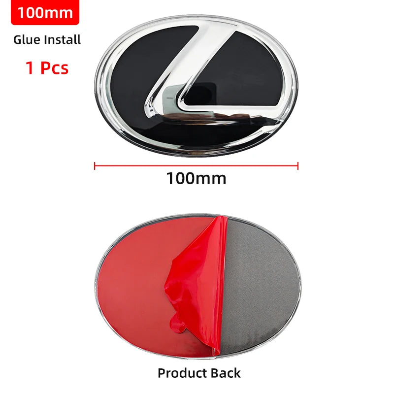 3D Front Grille Emblem Rear Trunk Badge Replacement Sticker for Lexus GS GX IS LS LX NX RX RX270 Ct200h IS250 ES 220D IS300