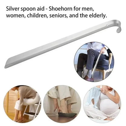 Extra Long Shoe Horn Stainless Steel Silver Shoes Remover Slip Shoe Pull Tool 30 42 52cm Shoehorn Lifter Aid for Men Women