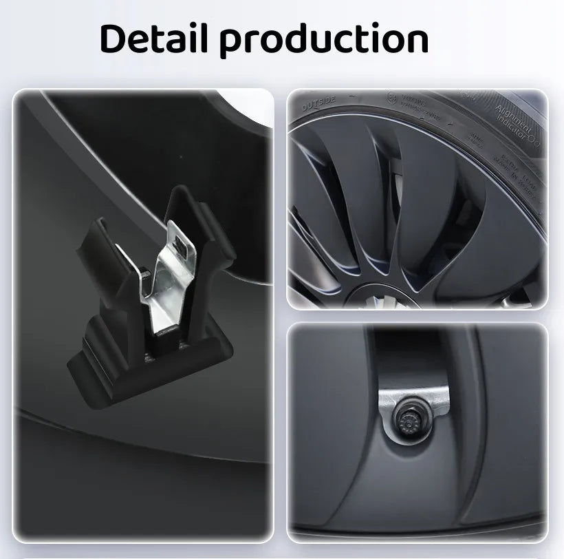 4PCS 19 Inch Hub Cap for Tesla Model Y 2024  Performance Replacement Wheel Hubcap Right&Left Wheel Cap Full Rim Cover Accessorie