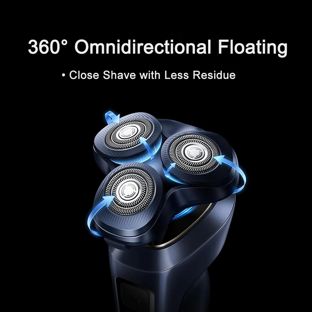 MIJIA Electric Shaver Pro – Dual Ring Lock,360° Floating Head,Smart Color Display,IPX8 Wet & Dry,USB-C,Long Battery Razor