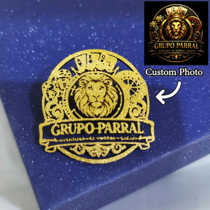 Custom Any Design/Logo/Text Brooch Laser Cutting Stainless Steel Pin Personalized Name Badge For Men Women Jewelry Gift