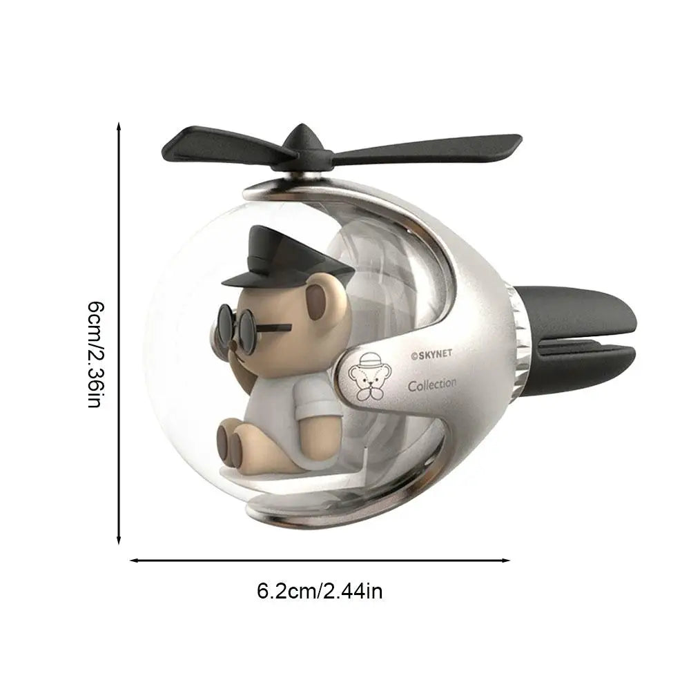 Fashion Car Aromatherapy Flying Ball Bear Car Air Outlet Creative Ornament Cute Cartoon Decor Manufacturer For Improve Car Scent