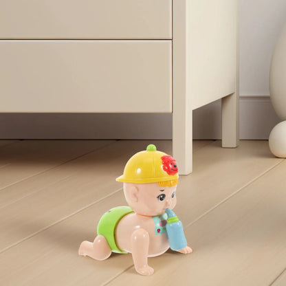 1Pcs Motorized Crawling Baby Learning Aid for Infants Toddlers Singing Talking Dad Mom Glowing Lights Colorful Visual