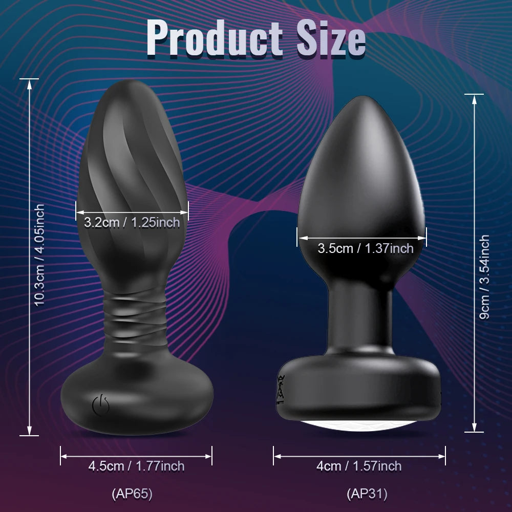 APP Control LED Rotation Vibrating Butt Plug for Women Wiggle Anal Vibrator Gay Men Anal Plug Interaction Sex Toy for Couples