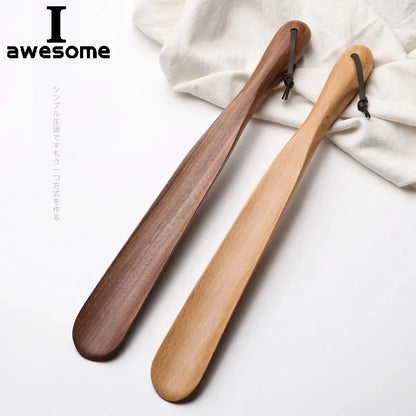 50CM 38CM 28CM Durable Professional Wooden Shoe Horn Flexible Long Handle Shoehorn Useful Shoe Lifter Shoe Spoon Home Tools