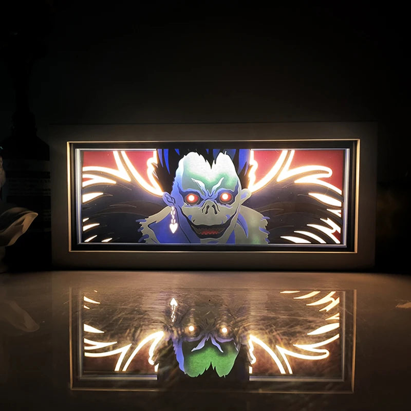Anime Series Paper-Cut Light Room Bedroom Night Light Remote Control Colorful Light Box Atmosphere Light