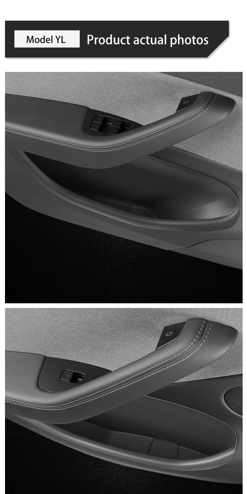 For Tesla Model YL Launch 2026 TPE Door Side Storage Box Front Rear Door Slot Organizer Tray Protector Model YL Door Storage Box
