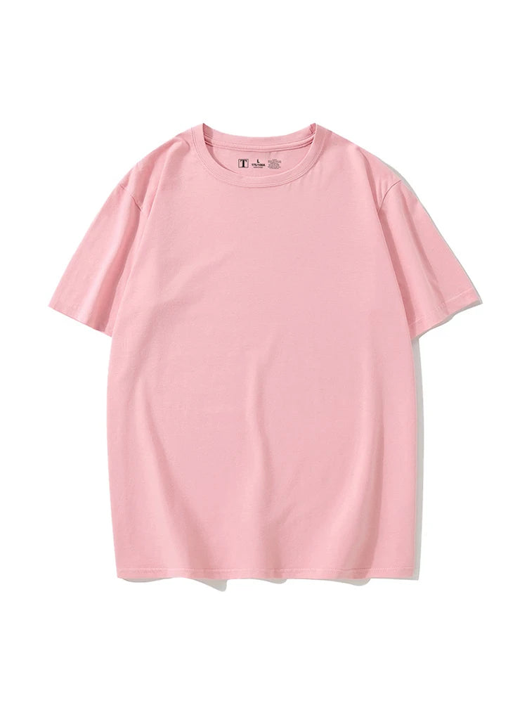 Simple White Oversize T-shirts For Women Cotton Summer Green T Shirts Women Short Sleeve Loose Blue T Shirt Women Yellow Top Tee