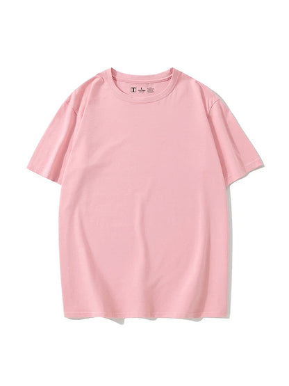 Simple White Oversize T-shirts For Women Cotton Summer Green T Shirts Women Short Sleeve Loose Blue T Shirt Women Yellow Top Tee
