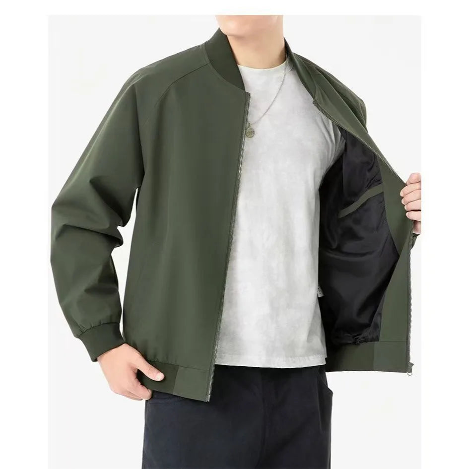Men's Long-sleeved Jacket, Tooling Casual Sports Baseball Jersey, Thickened Jacket Men's