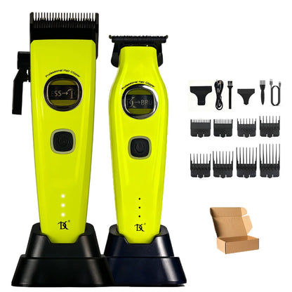 BRDCLIP 609 10000RPM Grey Professional Hair Clipper 7500RPM External Rotor Brushless Motor DLC Blade Hair Trimmer Barber Shaver