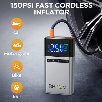 9000A car battery emergency jump starter, 26800mAh battery capacity, portable power bank, 150PSI air pump, car battery emergency booster.