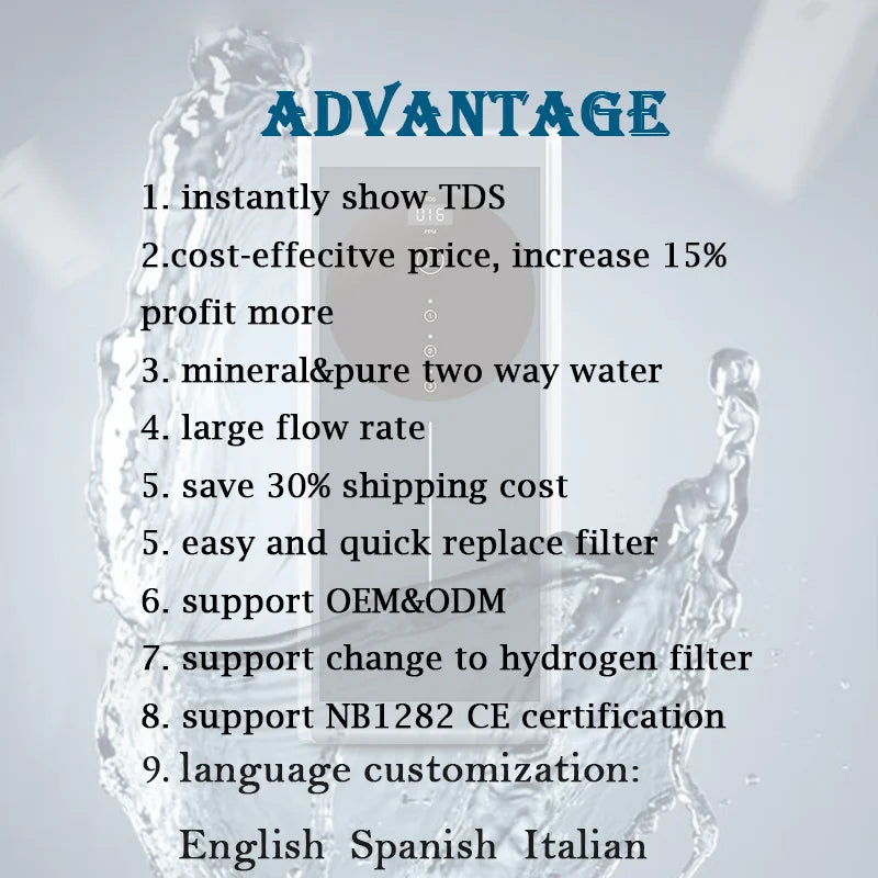 STLF ZJW 400 500 600 Gpd OEM Purificador De Agua Home Under Sink Tap RO Water Purifier Dispenser Reverse Osmosis System Water Fi