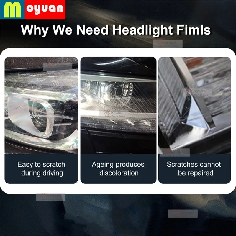 2 Pcs Car Headlight Protective Film Transparent Black TPU Sticker For Lexus IS 2016-2020 IS 200t 300h 250 F Sport Accessories